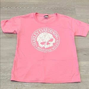 Harley-Davidson Kids Pink Skull Tee